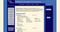 Desktop Screenshot of orthopedicspecialistsofconnecticut.com